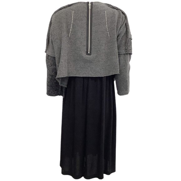 Comme des Garcons check clash knit shortsleeve dress